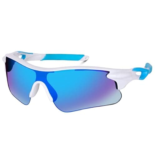 Dervin Non Polarized Oversized Sports Sunglasses for Men Women, Outdoor Cricket Cycling Hiking Fishing Sunglasses