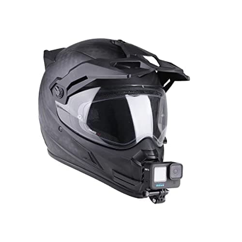 Motorcycle Helmet Chin Strap Mount Compatible with GoPro Hero 11, 10, 9, 8, 7, 6 5 4 3, Hero Black, Session, Xiaomi Yi, SJCAM (Black)