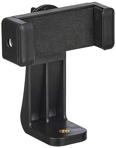 amazon basics Rotating Mobile Holder with Adjustable Bracket and 360° Swivel, for Any Tripod, Ring Light, Phone, Camera, and Video Camera, Ideal for Videographers and Photographers