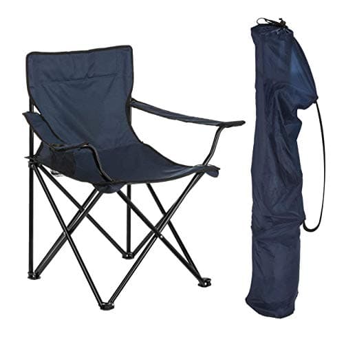 Niyam Folding Chair Big - Portable Foldable Nylon Base Fabric Camping Chair for Fishing Beach Picnic Outdoor Chairs (Nevy Blue)