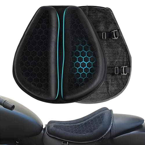DR. FITZY 3D Honeycomb Silicone Bike Seat Cushion Cover, Shock Absorbing Riding Motorcycle Seat Cushion for Bikes, All Weather Coccyx Gel Seats for Bikes, All Bike Accessories for Long Ride